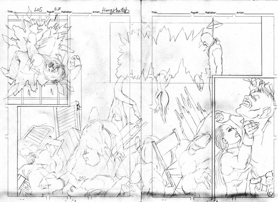 Tough Lady comic layout 6-7