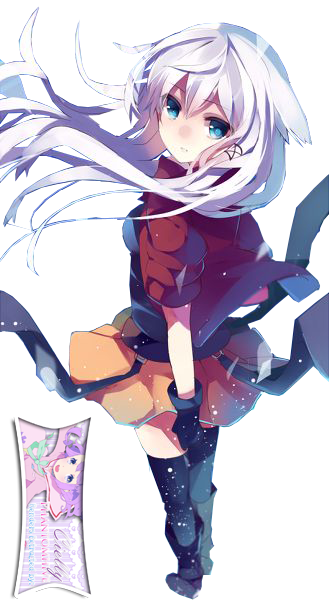 Cute Anime Girl White Hair Extracted Bycielly By