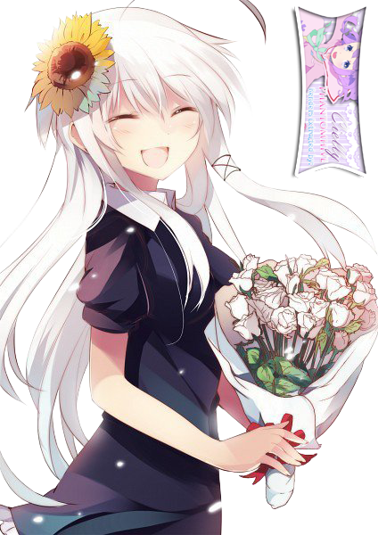 Cute Anime Girl with Bouquet Extracted byCielly by CiellyPhantomhive on  DeviantArt
