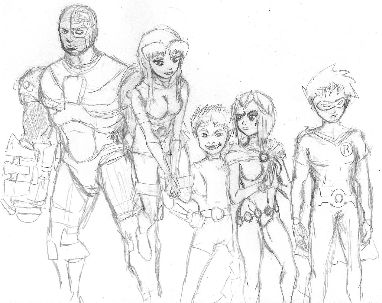 TEEN TITANS scetch