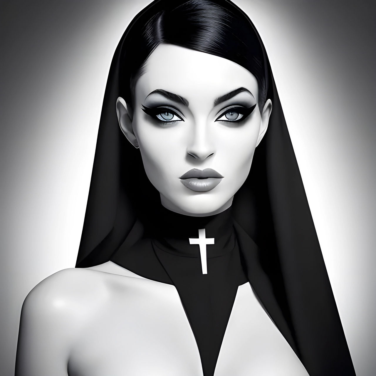 Black And White nun by neomars on DeviantArt