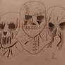 Trio Of  Horror OC Pencil Drawings 