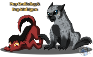 Mahigun and Smiledog As Pups