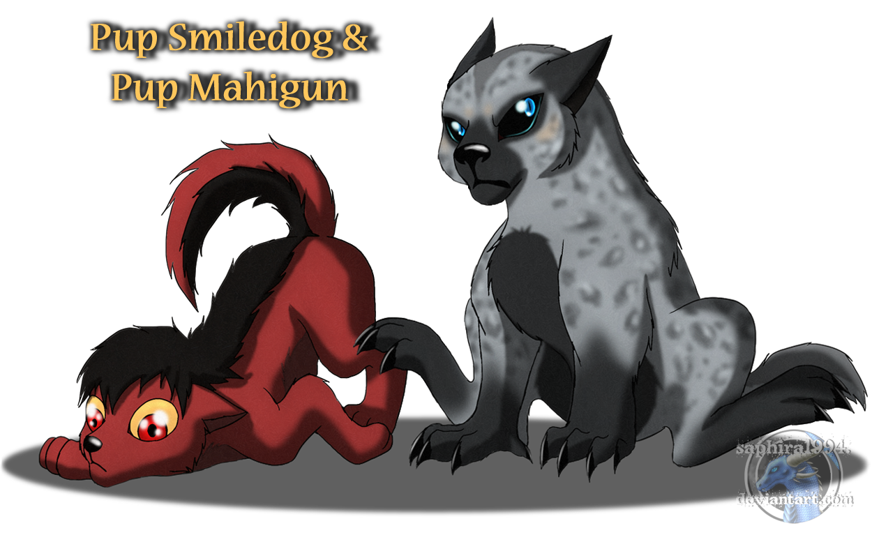 Mahigun and Smiledog As Pups