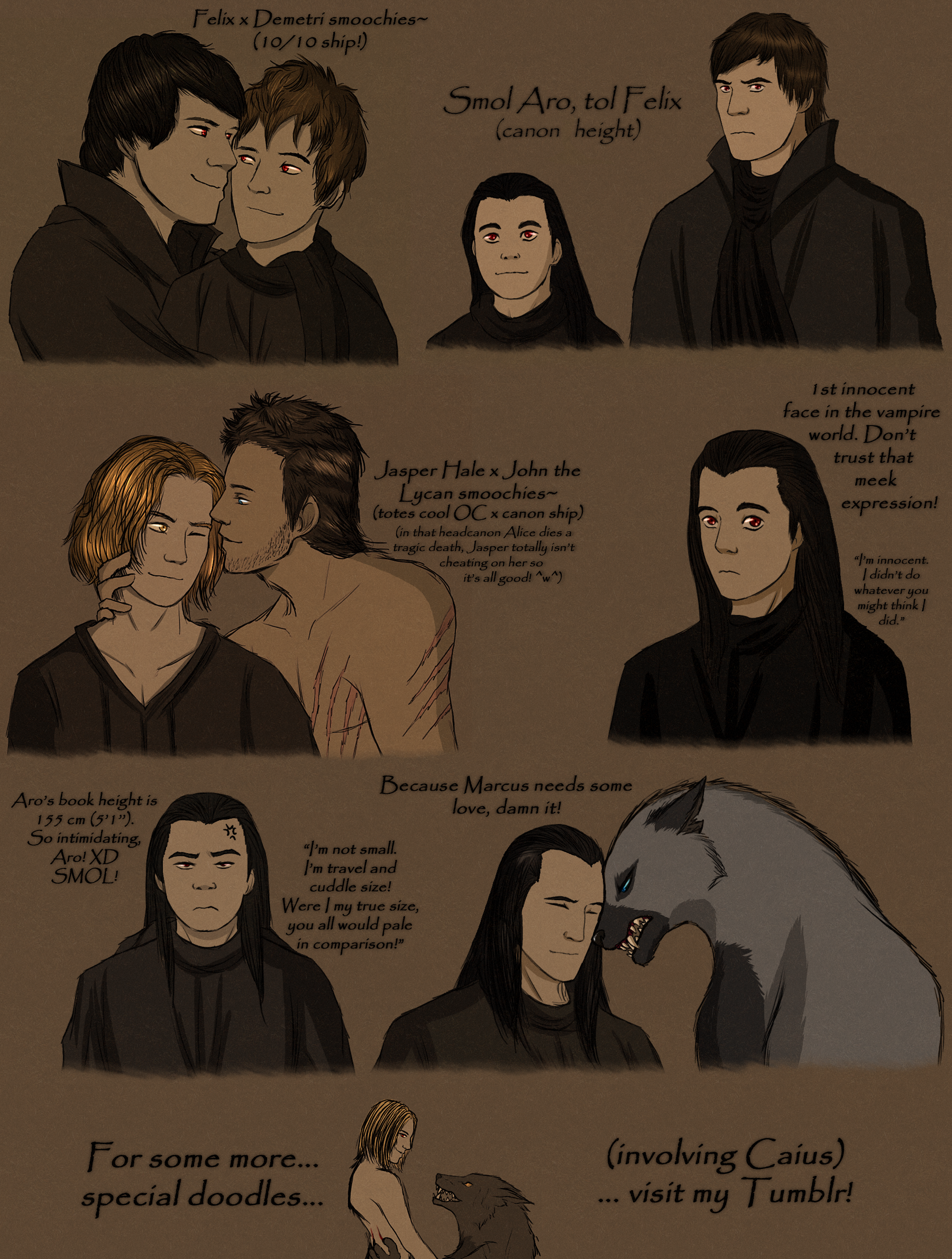 Volturi + Werewolf DOODLES SKETCH DUMP