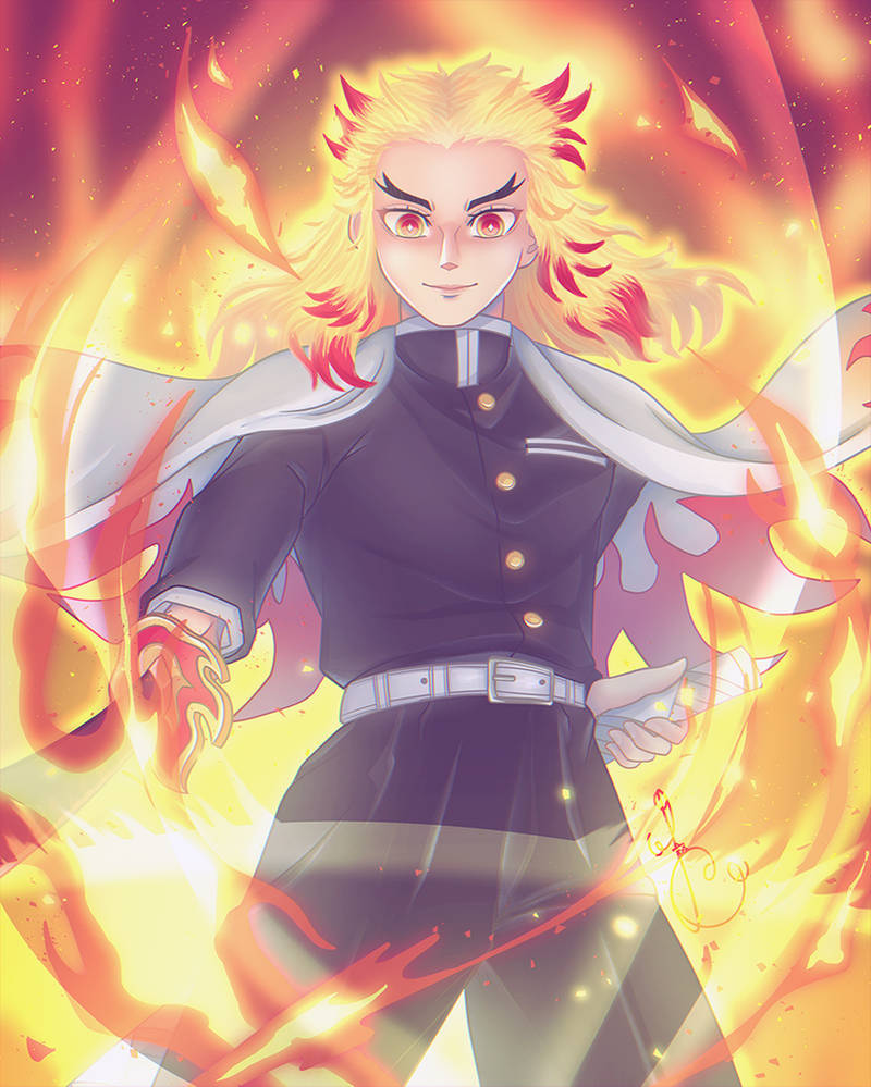 Kyojuro Rengoku - kimetsu no Yaiba. by RujneDraw on DeviantArt