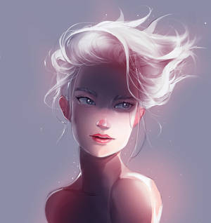 white hair girl by Norbu341 white hair girl by Norbu341