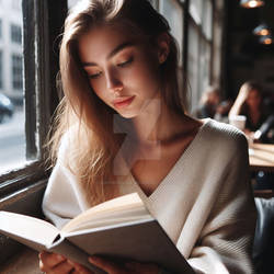 the realistic genuine Beauty at the cafe