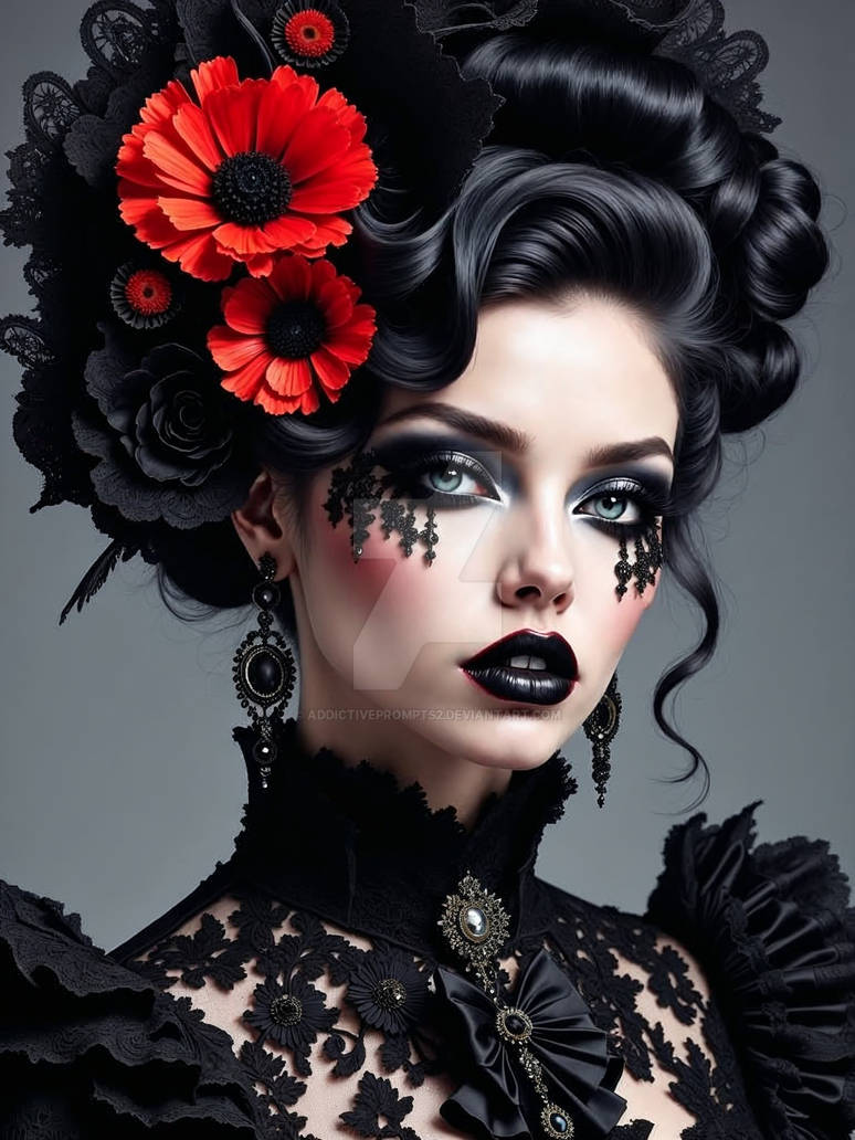 the gothic rococo noir Beauty by Addictiveprompts2 on DeviantArt