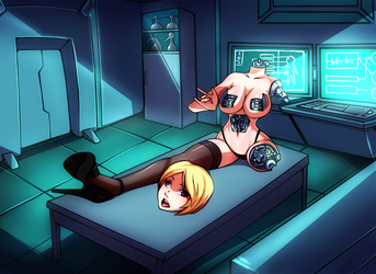 Sofia in maintenance - Gynoid Art