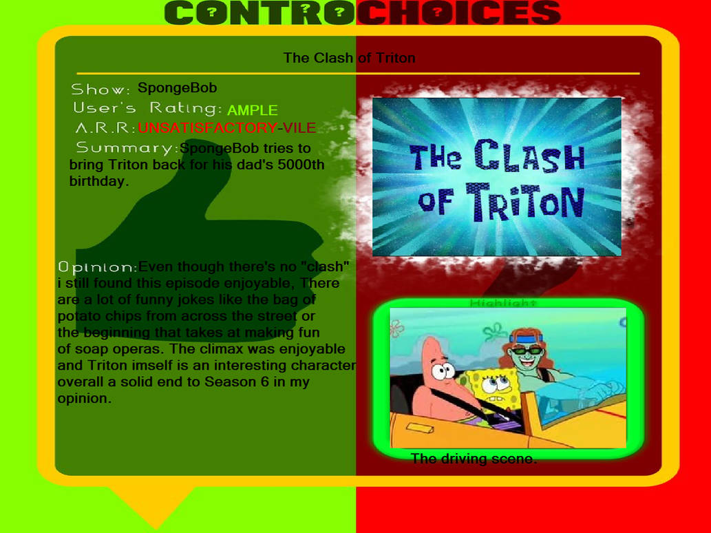 ControChoices The Clash of Triton by TheGreatServer on DeviantArt
