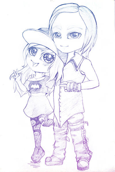 Commission - pencil couple by MadModesty