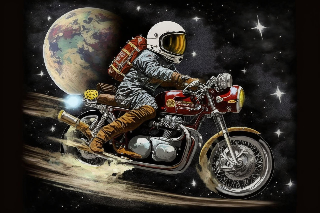 Motorcycle Space Rider Motorcycle in Space 3 by LiminalMessiah on DeviantArt