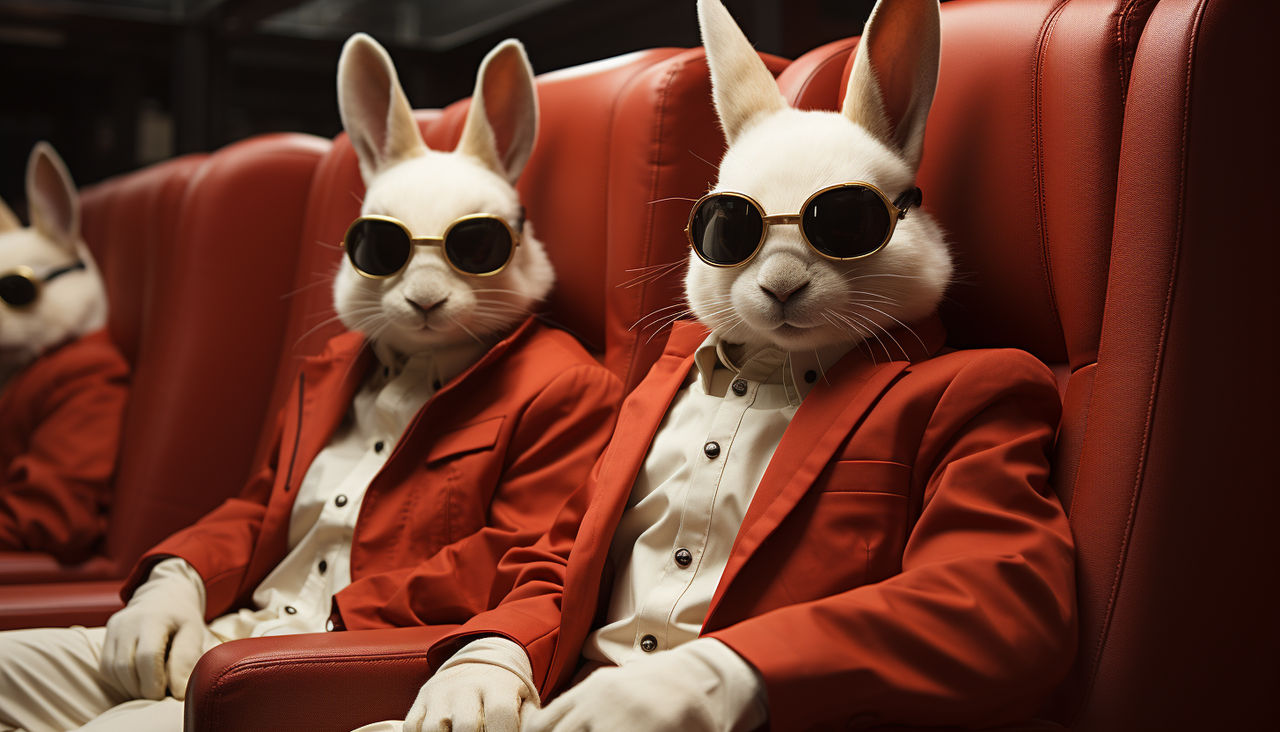 White Rabbits in Red Chairs by Konimotsinui on DeviantArt