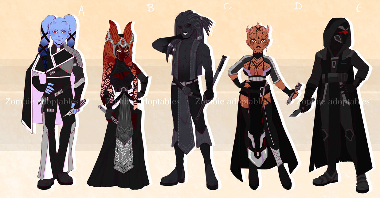Sci fi adoptables #17 Sith by zombie-adoptables on DeviantArt