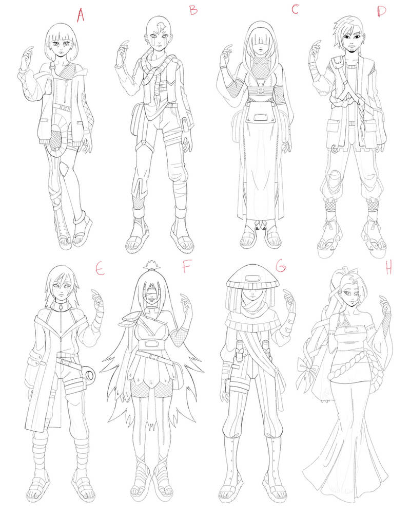 Mix sketch random ninja adoptable designs #2 by Dee-Dee-adopt-shop on ...