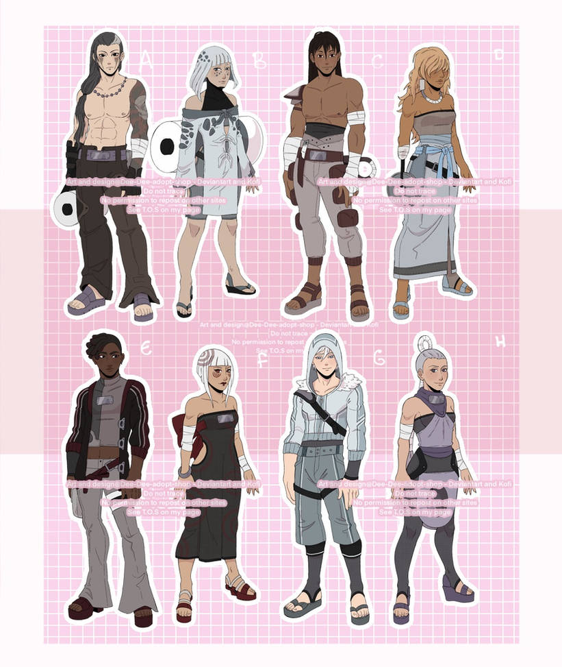 Random ninja adoptables by Dee-Dee-adopt-shop on DeviantArt