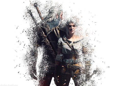 Geralt and Ciri from my Shattered Series on tumblr