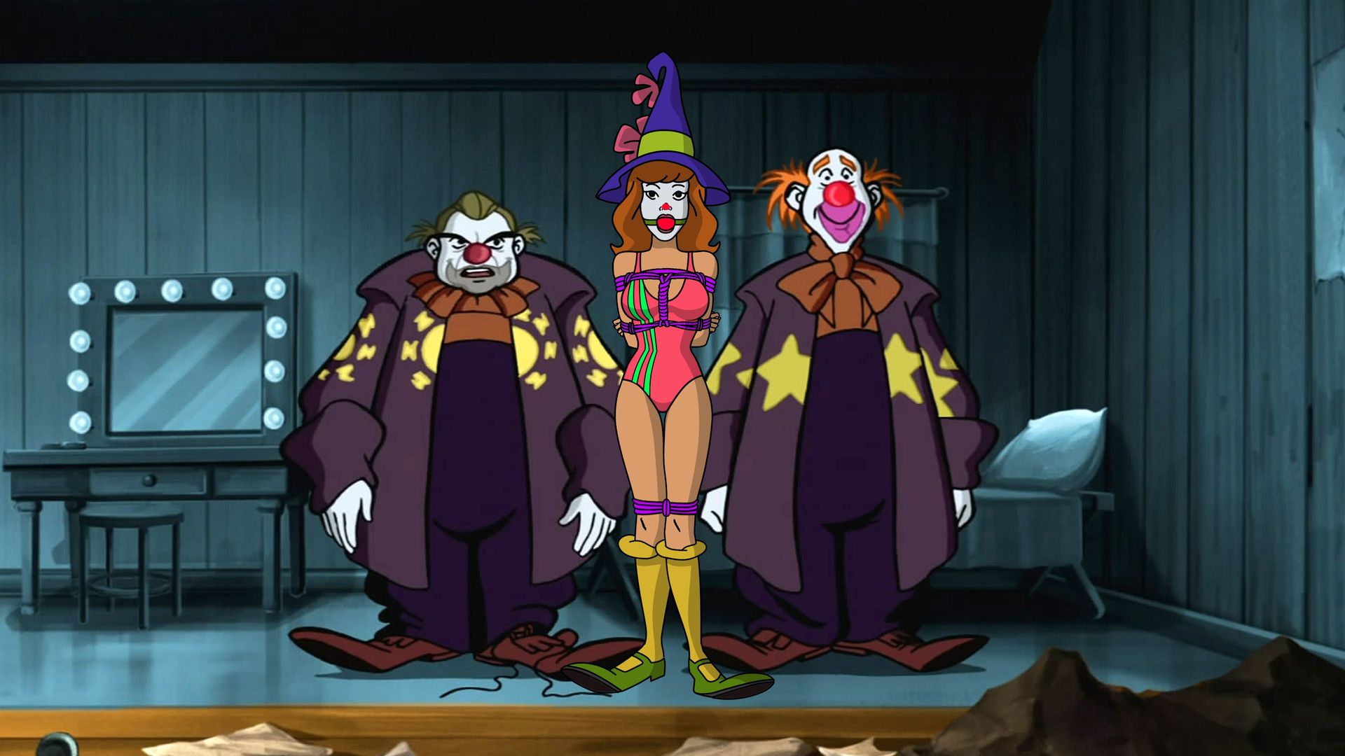 Daphne Blake and Evil Clowns 02 Swimsuit version