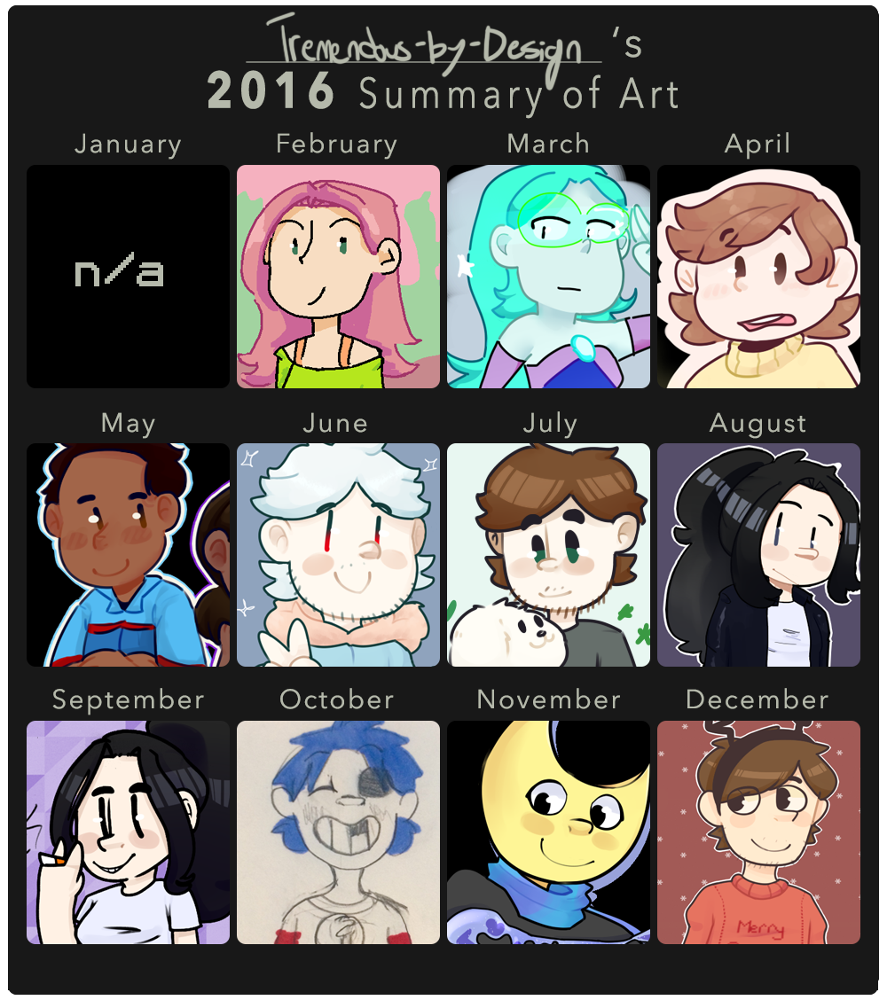 my 2016 Summary of Art! by Tremendous-By-Design