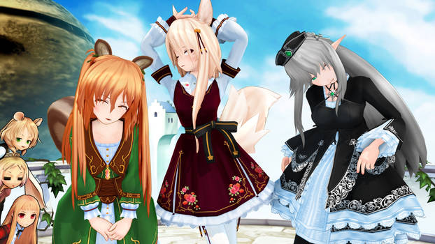 [MMD] Mikoto Moonfox Girls