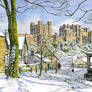 Bamburgh in the snow