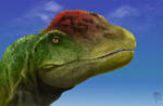 Dilophosaurus bust