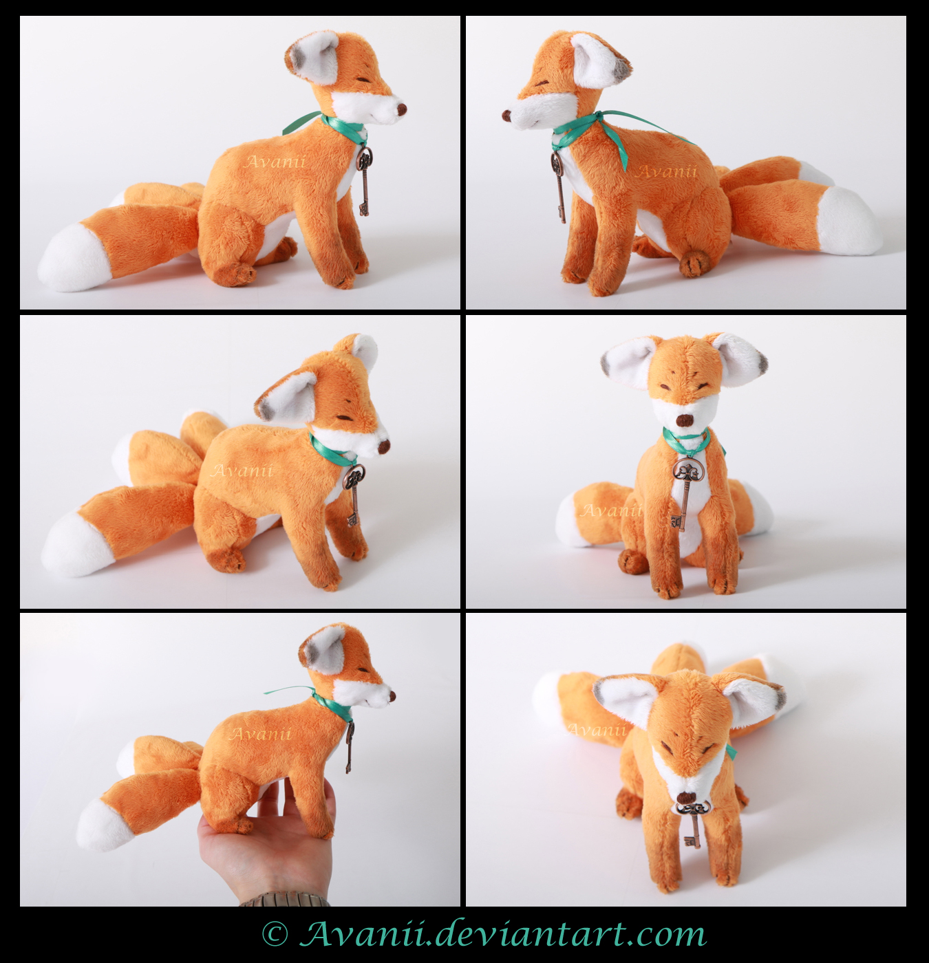 SOLD Plushie: Tetsu the Kitsune (revised)