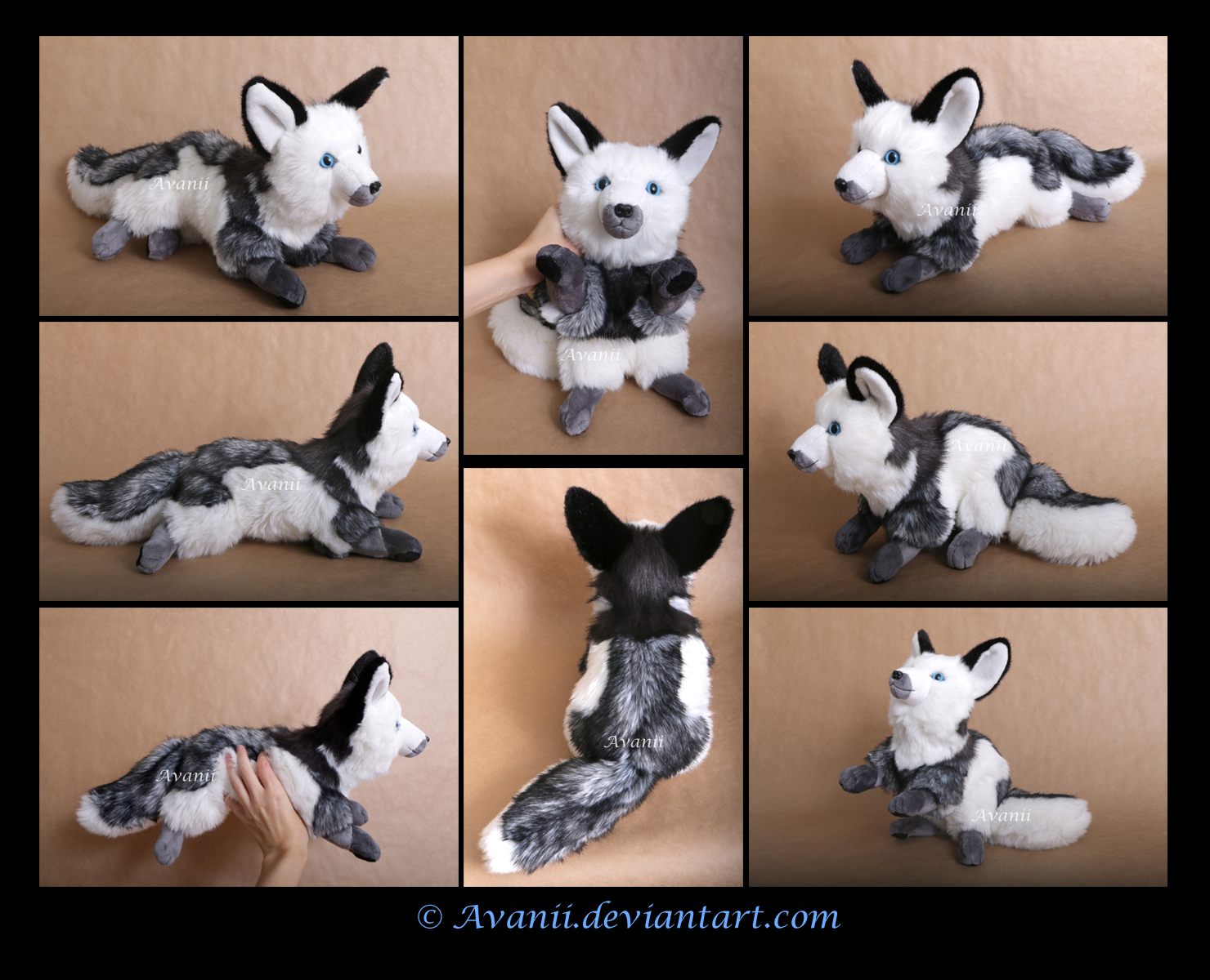 Plushie Commission: Trots the Marble Fox by Avanii