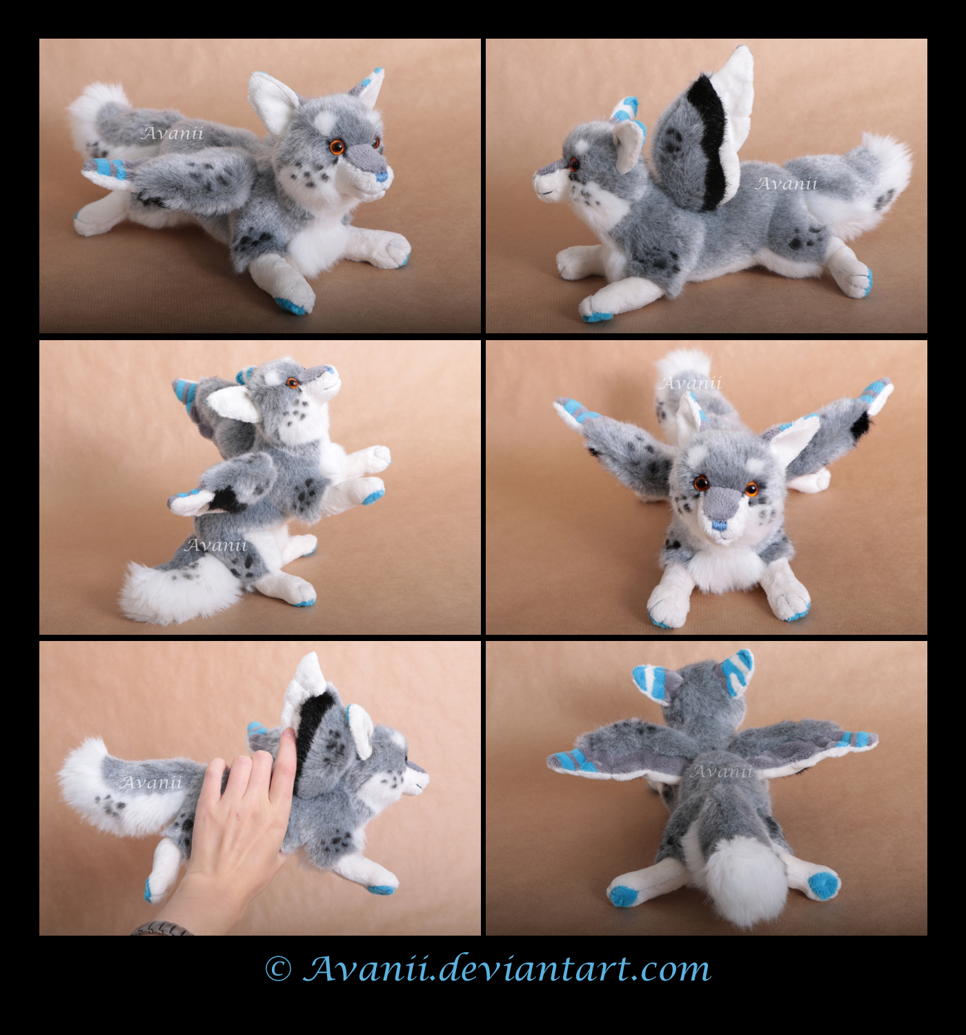 Plushie Commission: Sketch the Winged Wolf by Avanii