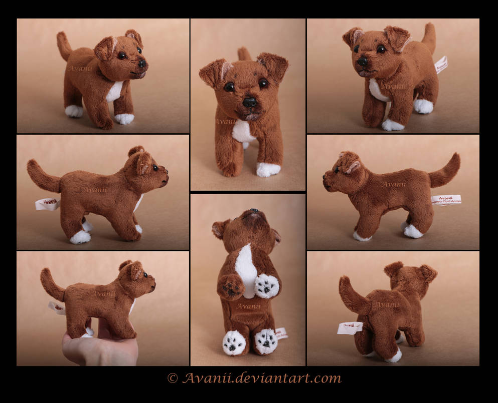 Plushie Commission: Dinky the Dog Beanie by Avanii
