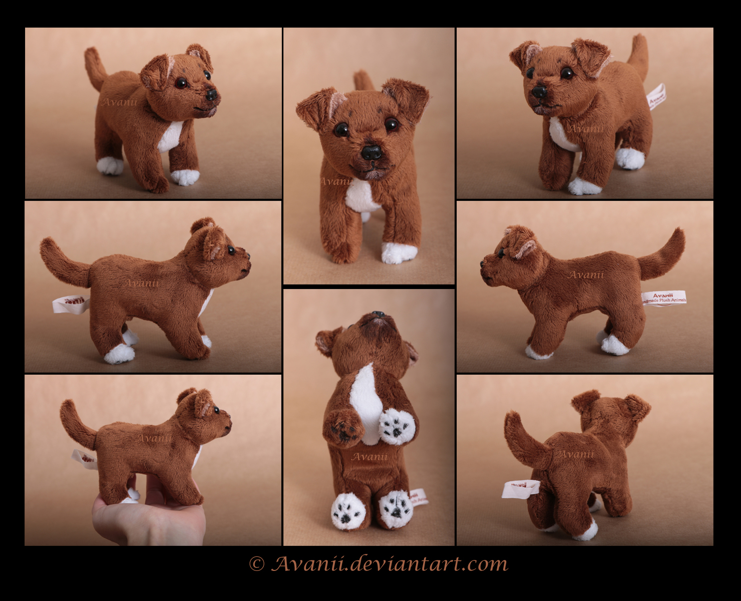 Plushie Commission: Dinky the Dog Beanie by Avanii
