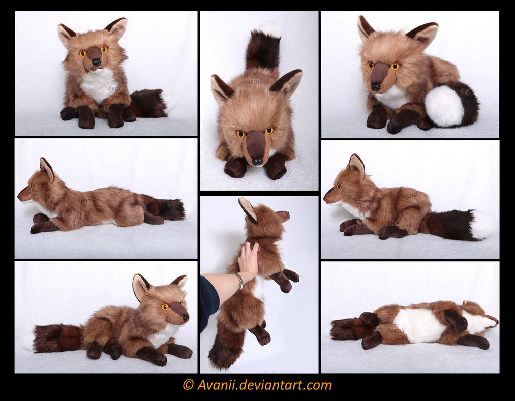 Plushie Commission: Homer the Fox by Avanii