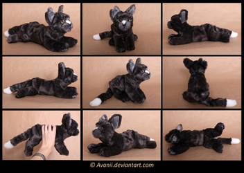 Plushie Commission: Ravenfell the Cat