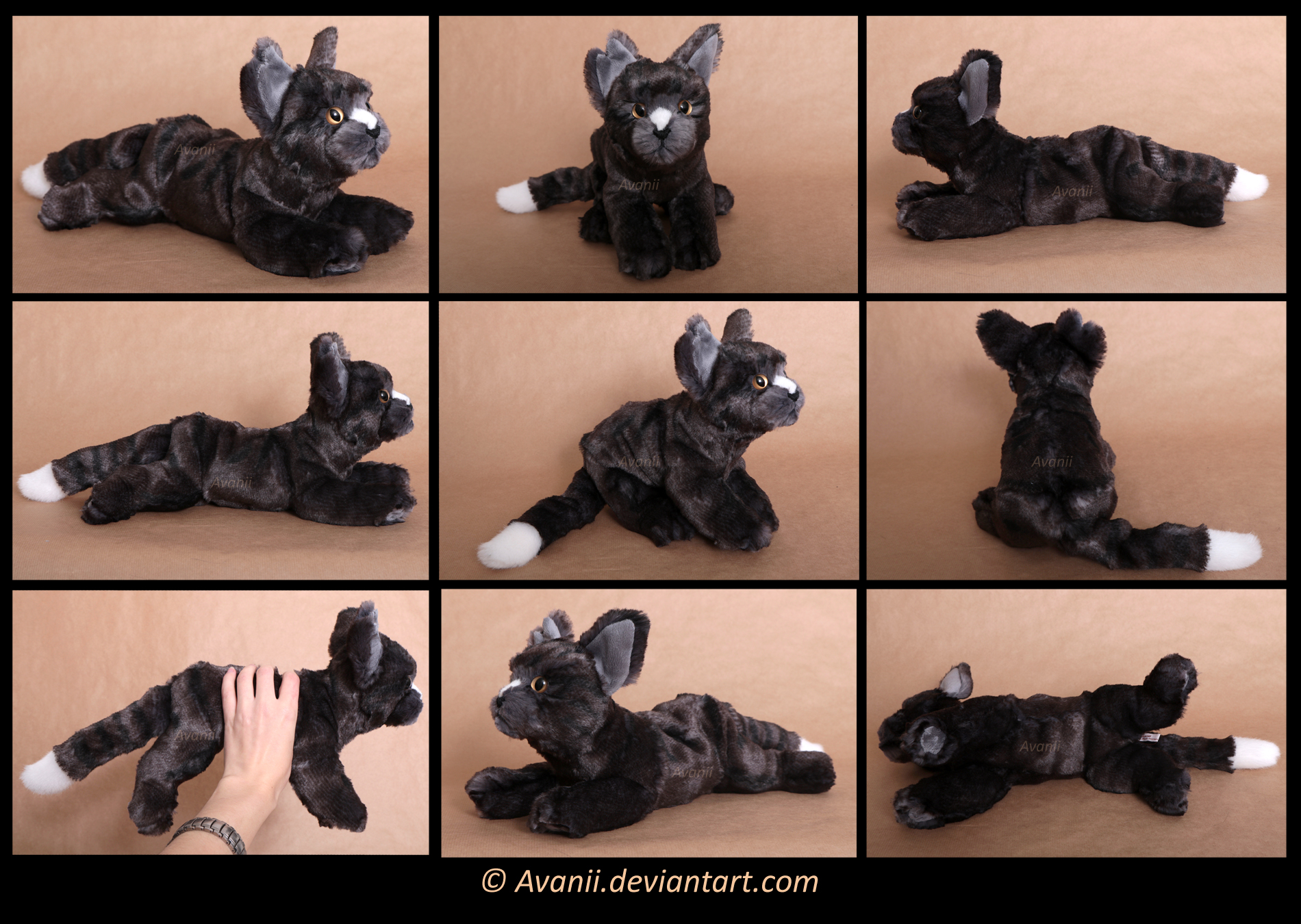 Plushie Commission: Ravenfell the Cat by Avanii
