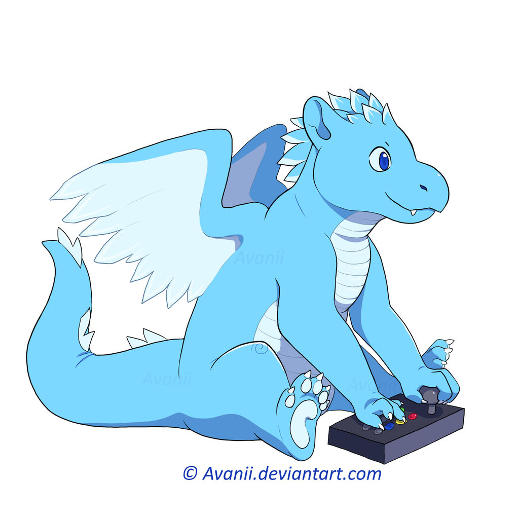 Commission: Fight Stick Dragon by Avanii