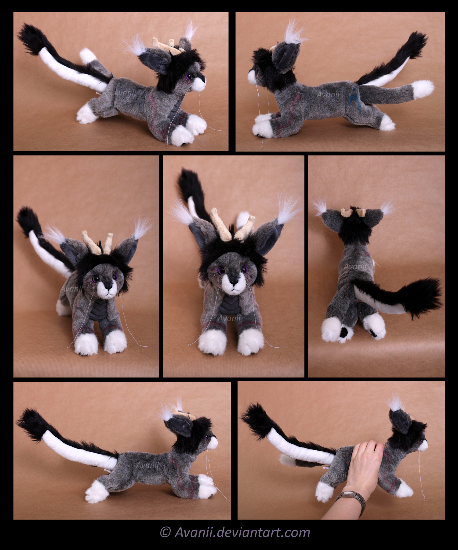 Plushie Commission: Treble the Felidraegon by Avanii