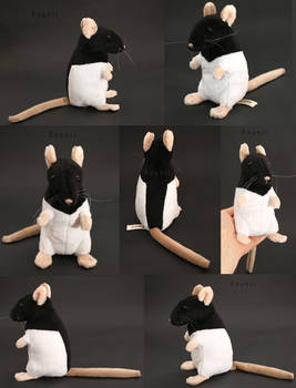 Plushie: Black Hooded Rat