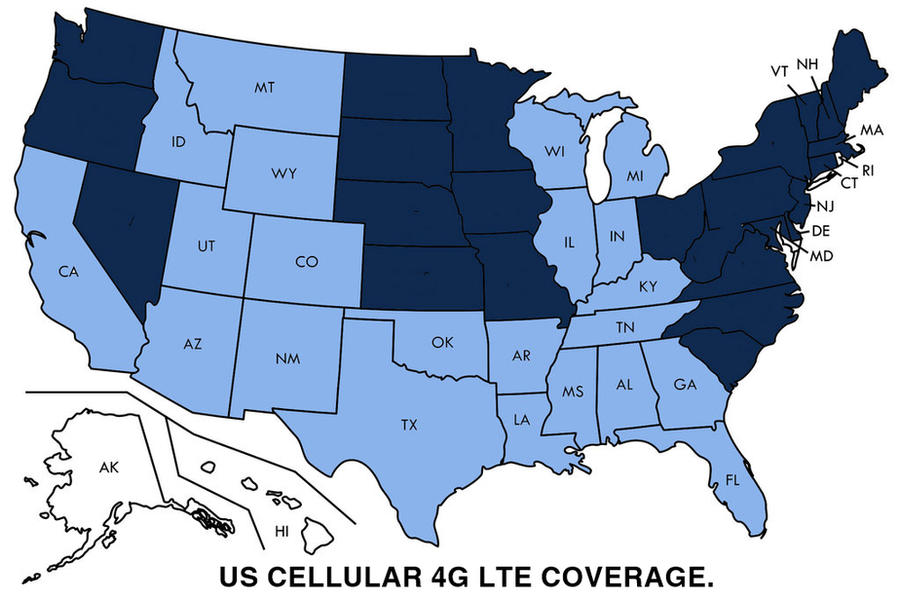 US Cellular 4G LTE Coverage Map by ChrisSalinas35 on DeviantArt