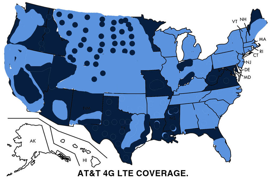 ATT 4G LTE Coverage Map by ChrisSalinas35 on DeviantArt