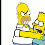 Homer strangles Bart 