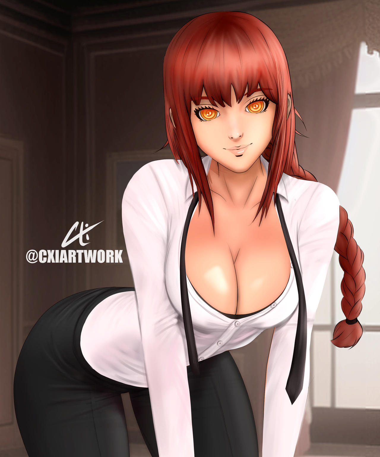 Makima From Chainsaw Man By Cxiartwork On DeviantArt makima-from-chainsaw-man-by-cxiartwork-on-deviantart