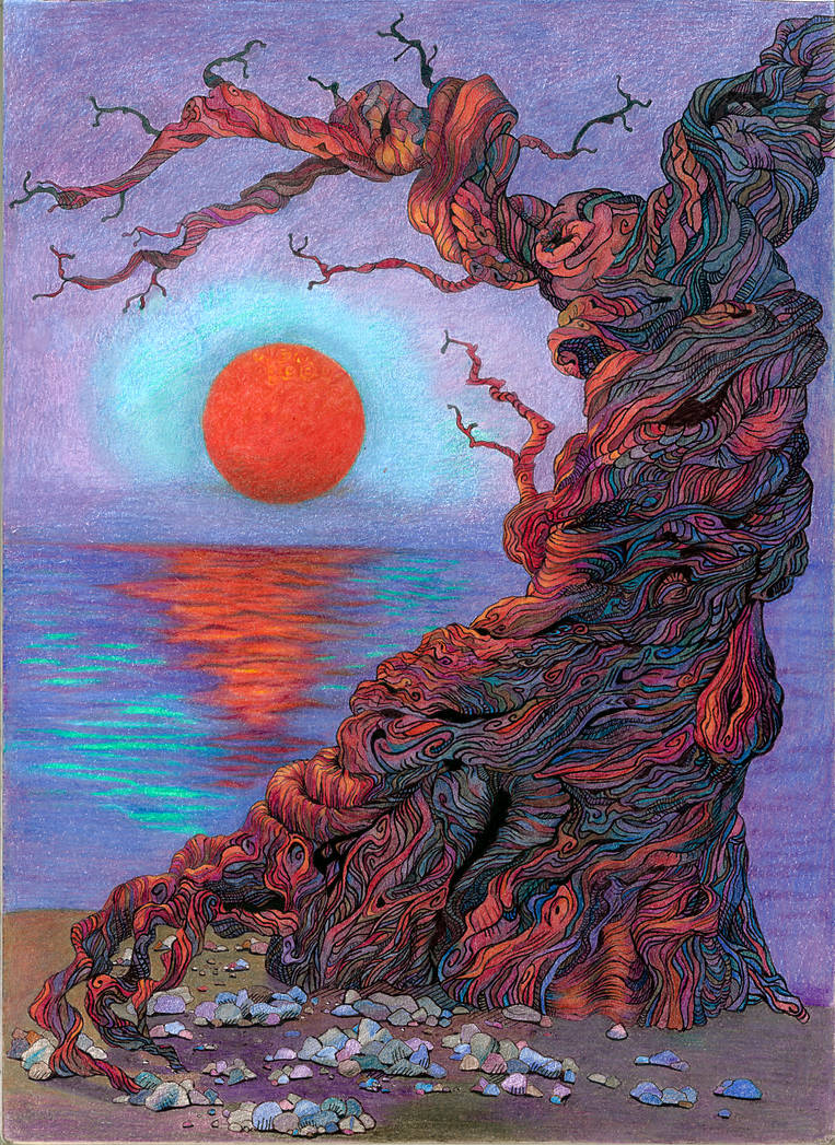 Tree and sunset by DanielaIvanova