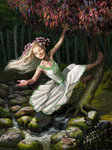 The dryad of the dogwood tree by DanielaIvanova