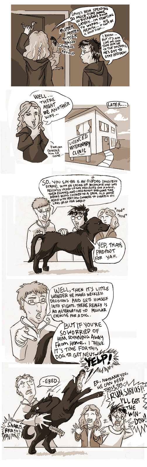 Harry potter comic by redwattlebird