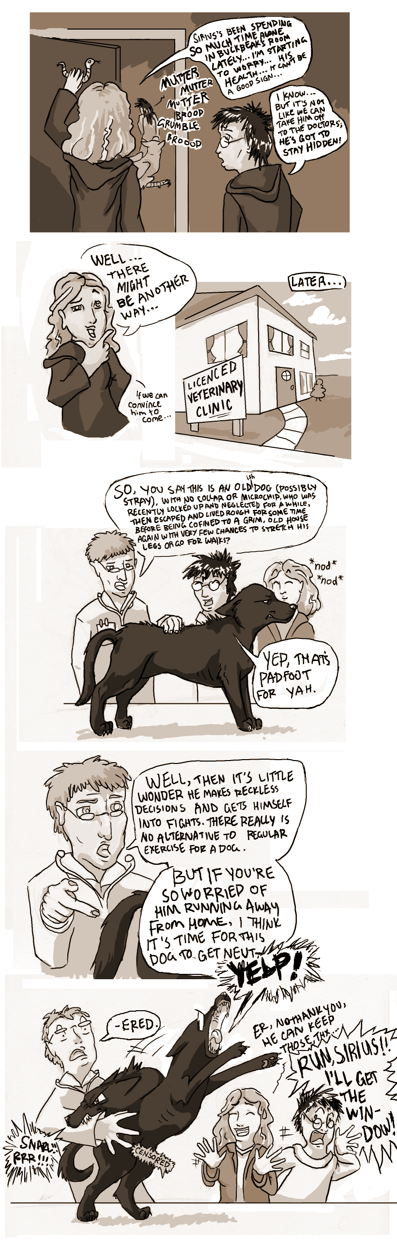 Harry potter comic by redwattlebird