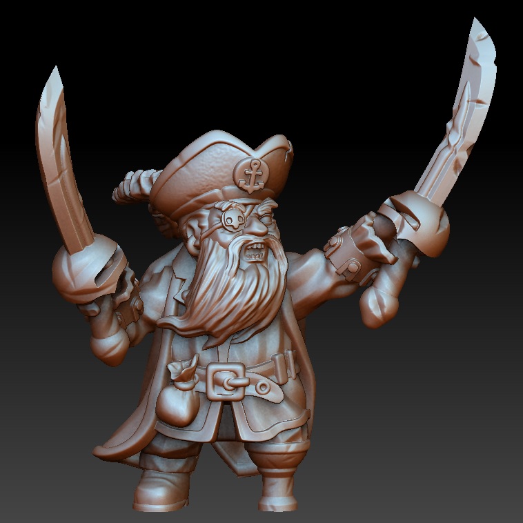 værdi sennep Hilse Pirate dwarf miniature model for 3d printing by Onmioji on DeviantArt