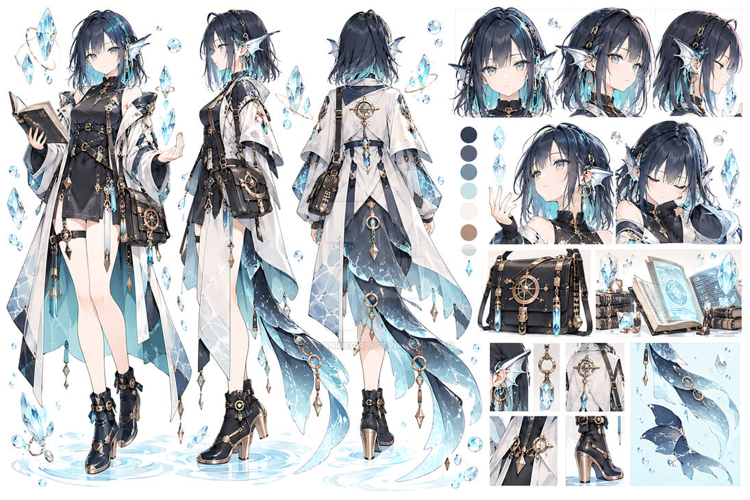 Blue Flash Oc Blue-Coral Moonlit Fantasy Hero OC Design by TheAnimeGirly on DeviantArt