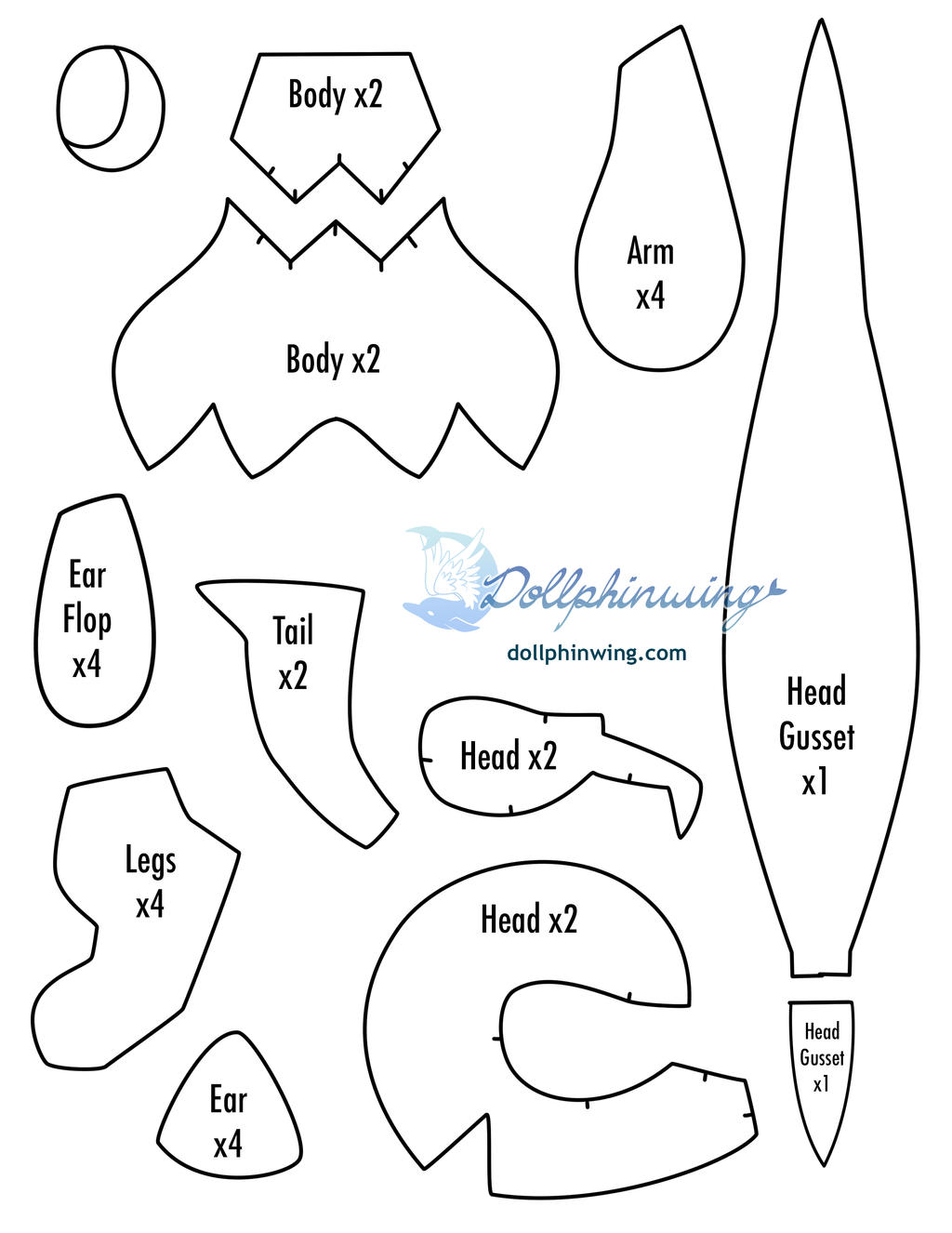 Chibi Riolu Plushie Sewing Pattern by dollphinwing on DeviantArt