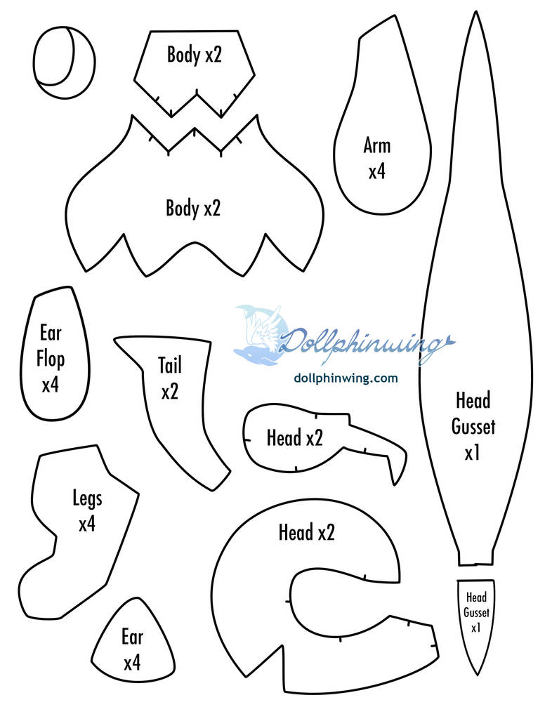 Chibi Riolu Plushie Sewing Pattern by dollphinwing on DeviantArt